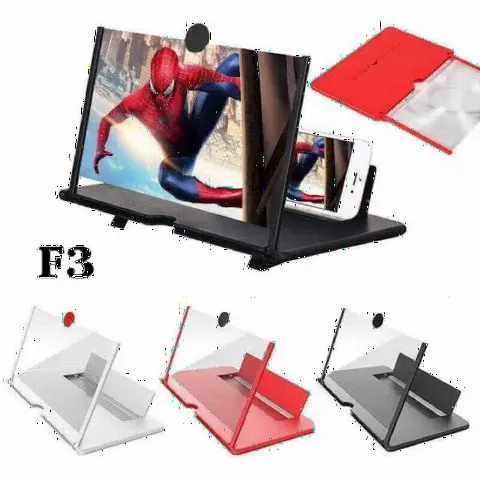 F3 Screen Magnifier for Mobile Phone – HD 3D Video Screen Enlarger Stand for Movies & Gaming